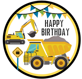 Construction Edible Cake Image