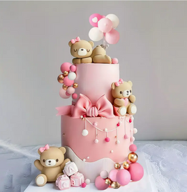 Baby Shower Cake Decoration Set - Pink