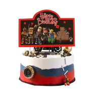 Roblox Theme Card Cake Toppers