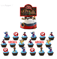 Roblox Theme Card Cake Toppers