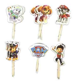 Paw Patrol Cupcake Picks x12
