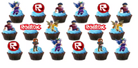 Roblox Theme Card Cake Toppers