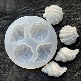 Sea Shell Silicone Mould - 4 Different Cavities