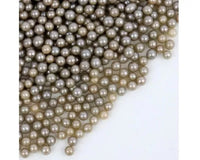 Silver Sugar Pearls 4mm. 80gm Jar