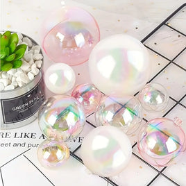 Transparent Plastic Ball Cake Decorations x10