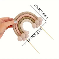 Rope Rainbow Cake Topper - Neutral