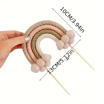 Rope Rainbow Cake Topper - Neutral