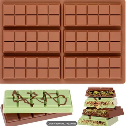 Silicone Chocolate Bar Mould. 6 Cavity Mould