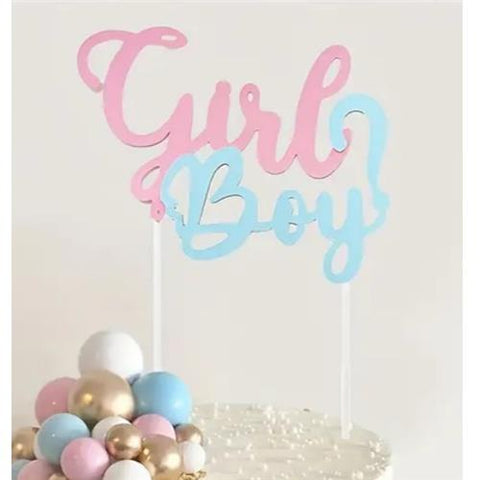 Girl or Boy? Card Cake Topper