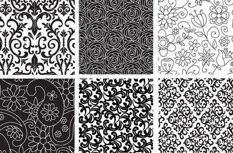 Floral Texture Impression Sheet - 6 Designs to Choose