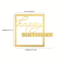 Acrylic Happy Birthday Cake Sign. Choose Colour