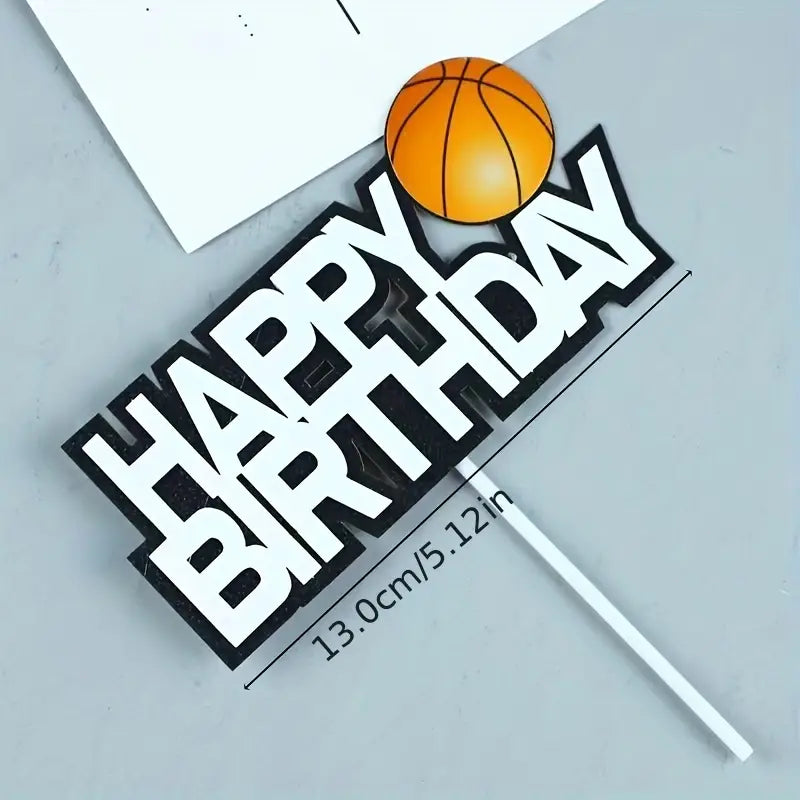 Basketball Theme Card Cake Topper
