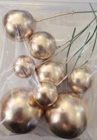 Gold Ball Cake Decorations - Non Edible
