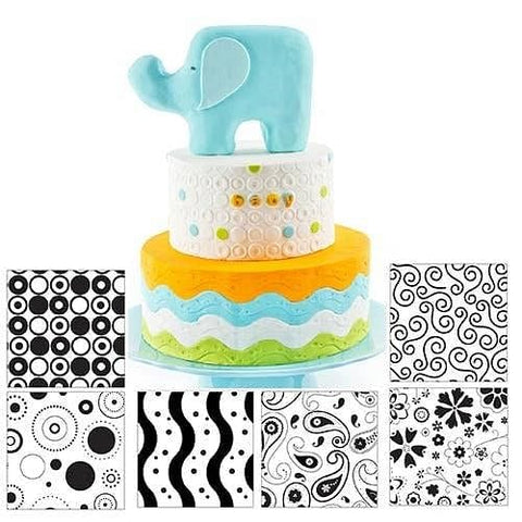 Modern Theme Cake Texture Sheets - 6 Designs to Choose From