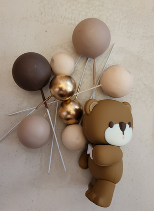 Cute Teddy Bear Cake Decoration Set
