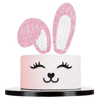 Easter Bunny Card Cake Topper Set