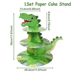 Dinosaur Cupcake Stand - 3 Tier