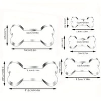 5 Piece Dog Bone Cookie Cutter Set