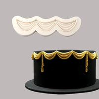 Beautiful Draping Border Silicone Mould.