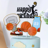 Basketball Theme Cake Topper Set - Card Stock 6 Piece