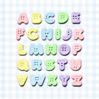 Cute as a Button Alphabet Silicone Mould