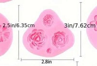 Rose Silicone Mould - 4 Cavity