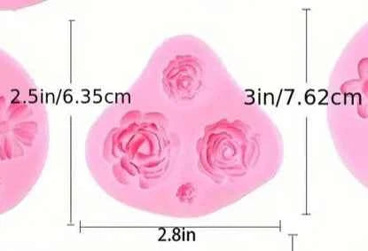 Rose Silicone Mould - 4 Cavity