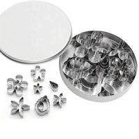 Mini Flower & Leaf Cutter Set - Stainless