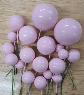 Pink Balls Cake Decorations