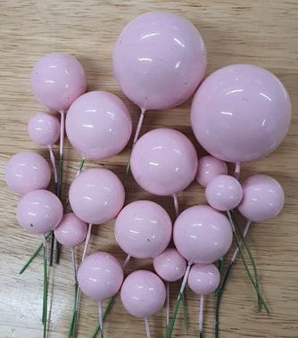 Pink Balls Cake Decorations