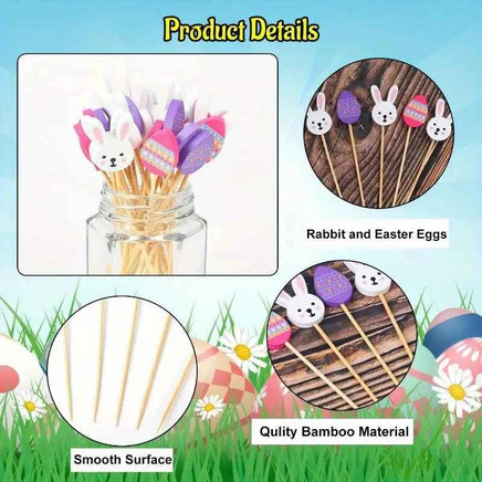Easter Theme Cocktail Sticks x6