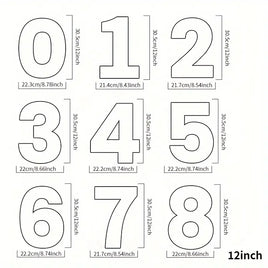 Number Cake Template Set - Cutting Guides