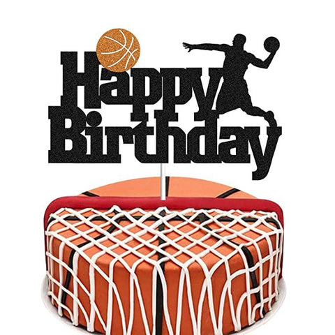 Basketball Theme Cake Topper - Card Stock