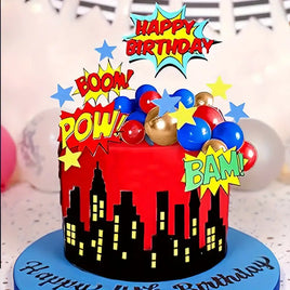 Awesome Super Hero Theme Cake Decorating Kit