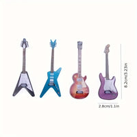 Set of Guitar Cake Decorations - 4 Piece