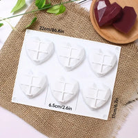 Geometric Heart Chocolate Mould - 6 Cavity