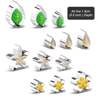 Mini Flower & Leaf Cutter Set - Stainless