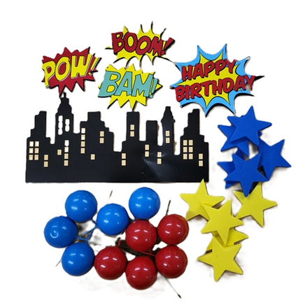 Awesome Super Hero Theme Cake Decorating Kit