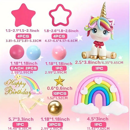 Unicorn Cake Decoration Set