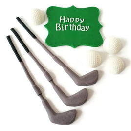 Handmade Golf Cake Topper Set