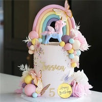 Rainbow Unicorn Cake Decoration Kit. Non Edible