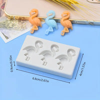 Flamingo Mini Silicone Mould - 3 Cavity
