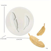 Silicone Feather Mould - 2 Size Cavities