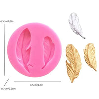 Silicone Feather Mould - 2 Size Cavities