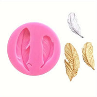 Silicone Feather Mould - 2 Size Cavities