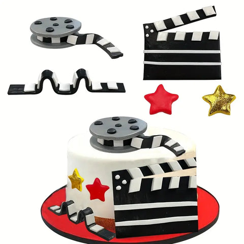 Hollywood Theme Cake Decoration Set. Food Safe Clay