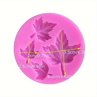 Maple Leaf Silicone Mould - 4 Sized Cavity