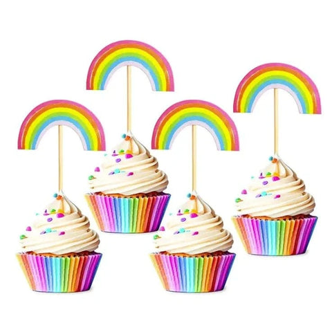 Rainbow Cupcake Toppers - x12