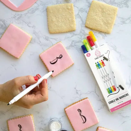 Cake Craft Neon Edible Marker pens. 5 Pack