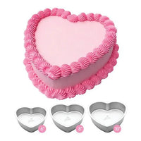 Heart Shape Anodised Professional Cake Tin Set